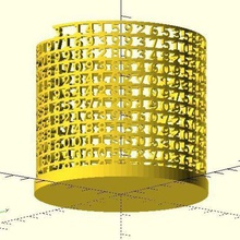 texte de la tour maison openscad pi en spirale customizer programmeur 3d print model - Mito3D