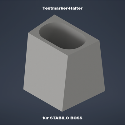 créateur texte titulaire soutien stabilo patron accueil maison marqueur stylo bureau table 3d print model - Mito3D