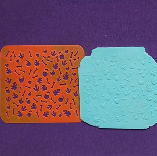 struttura dino ossatura sollievo biscotto frese biscotti trame decorazione forno bambino doccia texturizzatore francobollo foca dinosauro osso 3d print model - Mito3D