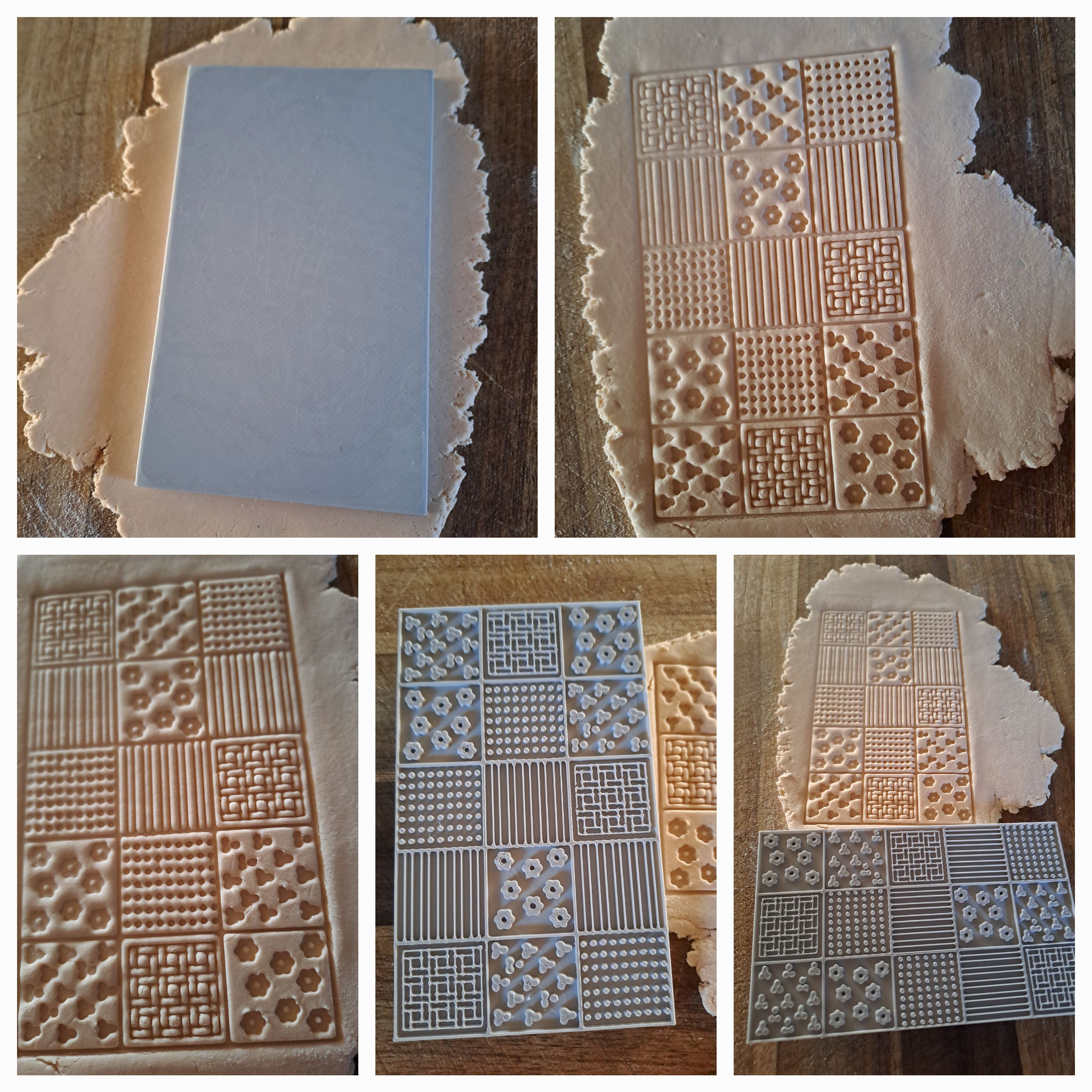 struttura stuoia biscotti argilla impronta goffratrice casa francobollo piazza multi pattern francobolli fondente biscotto frese 3D print model - Mito3D