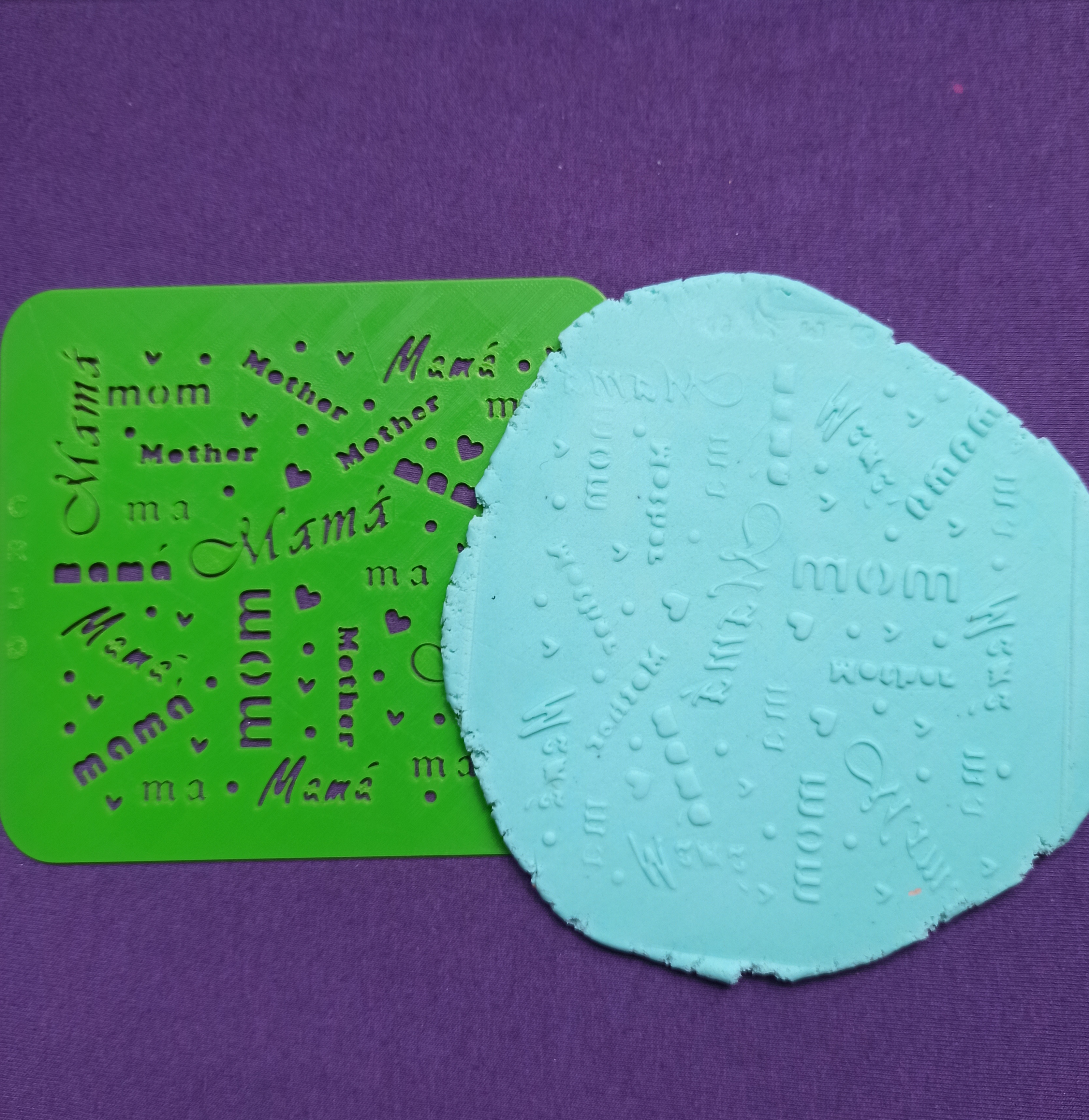 struttura mamma sollievo biscotto frese biscotti trame decorazione forno bambino doccia texturizzatore francobollo foca madre 3D print model - Mito3D