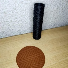 Textur Walze Chevron Polymer Lehm 3d print model - Mito3D