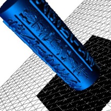 Textur Walze ägyptisch Hieroglyphen Werkzeug Polymer Lehm Schneider Formen Ohrringe Korn Werkzeuge Perlen 3d print model - Mito3D