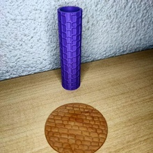 textura rodillo polímero arcilla rústico ladrillo 3d print model - Mito3D