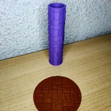 textura rolo polímero argila quadrado 3d print model - Mito3D