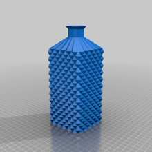 dokulu şişe ev şişeler kap dekoratif parametrik desenleri kaplar 3d print model - Mito3D