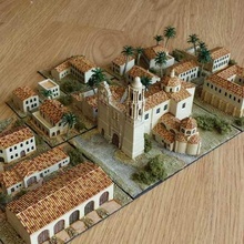 textured buildings scenery game scenography town village 3d print model - Mito3D