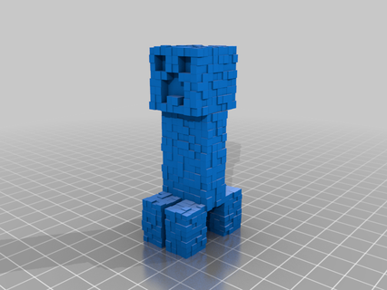 textured minecraft creeper - non-moveable print place animals 3d print model - Mito3D