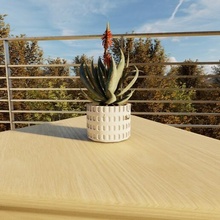 textured pot flowerpot pencil stairs decoration plants art texture 3d print model - Mito3D