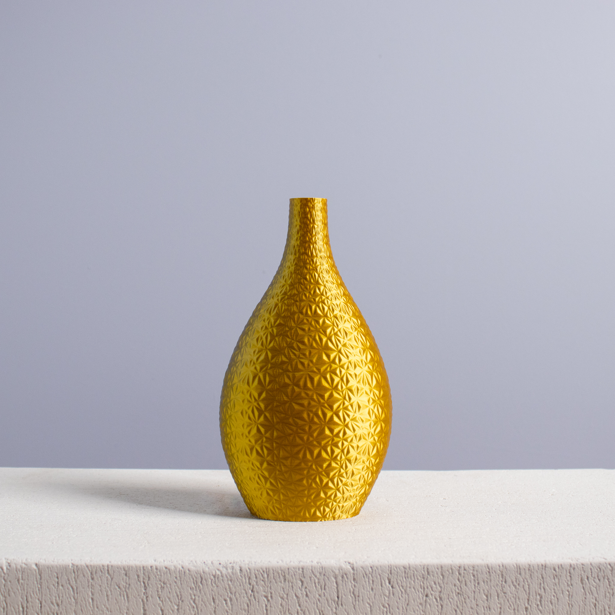 texturizado triângulo vaso 3d modelo modo slimprint stl flor moderno decoração lapidado 3D print model - Mito3D