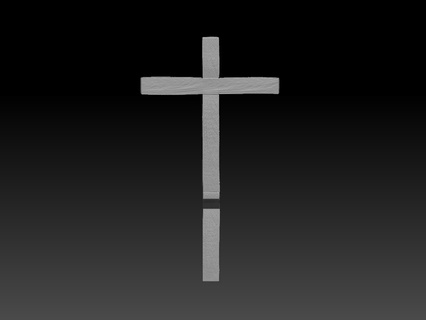 textured wooden cross religion history jesus catholic 3d print model - Mito3D
