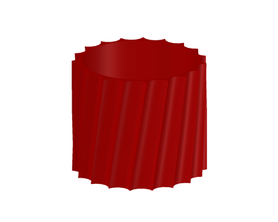 texturizado Panela 2 vaso flores circular espiral plantador enfeite lápis suporte 3d print model - Mito3D