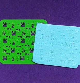 texturizzatore mare Granchi sollievo francobollo biscotto frese biscotti trame decorazione forno bambino doccia foca 3d print model - Mito3D
