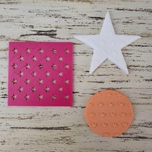 texturisant étoiles texture biscuit coupeur marqueur timbre boulangerie Gâteaux biscuits 3d print model - Mito3D