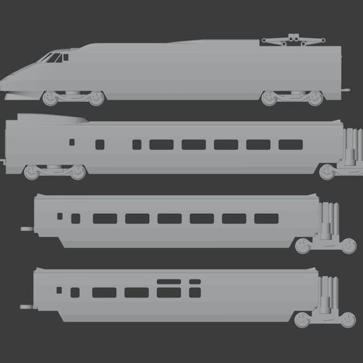 tgv sud-est h0 scale railway model railroad france train 3D print model - Mito3D