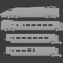 sud est h0 escala ferrocarril modelo Francia entrenar 3d print model - Mito3D