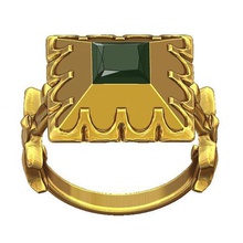 17 ° secolo di moda anello gioielli rinascita oro 3d print model - Mito3D