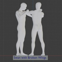 thai boxing arts 12 swan broken wings 3d print model - Mito3D