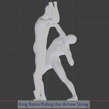 thai boxing arts 4 king rama pulling arrow string 3d print model - Mito3D