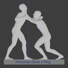thai boxing arts 9 hanuman ring 3d print model - Mito3D