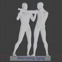 thai boxing master tips arts 1 alternating zigzag 3d print model - Mito3D