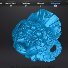 thai dragon mask - einscan pro hd 3d print model - Mito3D