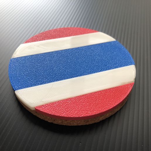 thailand - flag coasters coaster coozie drink thai asian asia dyi table country 3D print model - Mito3D