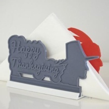 thanksgiving happy napkin holder home 3d print model - Mito3D