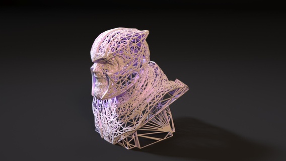 Thanos maravilha Voronoi fracasso 3d impressão 3dprinting Projeto arte estátua imprimível coleção moderno retrato esculturas 3d print model - Mito3D