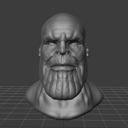 Thanos büst Sanat hayret ucm Yenilmezler Örümcek Adam sonsuzluk savaş oyunsonu 3D print model - Mito3D