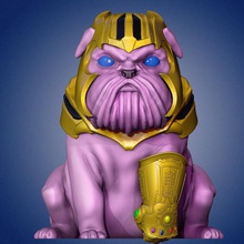 thanos cane art la marvel infinity gauntlet guanto di sfida avenger cucciolo avengers 3d print model - Mito3D