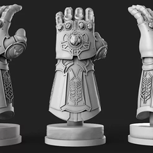 Thanos sonsuzluk eldiven 3d model baskı Yazdır Sanat Yenilmezler hayret oyun karakter fantezi gaunlet taş bilim fi silah savaş Kostüm oyunu 3d print model - Mito3D
