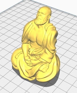 thanos meditating buddha statue ornament avengers marvel iron man superhero infinity wars endgame 3d print model - Mito3D