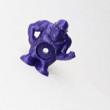 thanos pooping toothpaste topper small poop toothbrush cap 3d print model - Mito3D