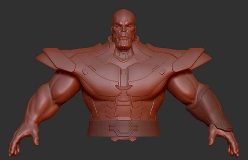 Thanos üst vücut ayakta durmak heykeller büstler Sanat 3d print model - Mito3D