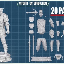 the witcher wild hunt 3d model bruxo feiticeiro 3d print model - Mito3D
