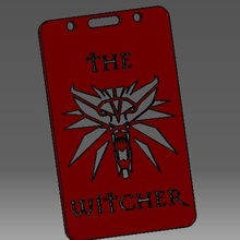 the-withcer-2d- badge id credit card holder gadget 3d print model - Mito3D