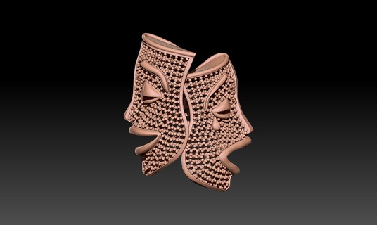 Theater Gesicht Halskette 3d print model - Mito3D