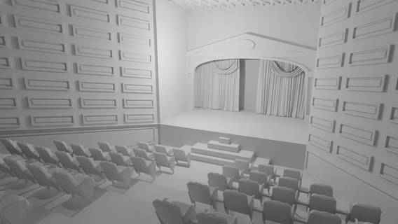 théâtre intérieur Matériel 3d print model - Mito3D