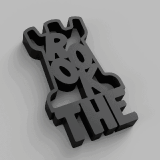 thee rook decorative text Art chess game magnet boardgame tabletop design decoration 3d print model - Mito3D
