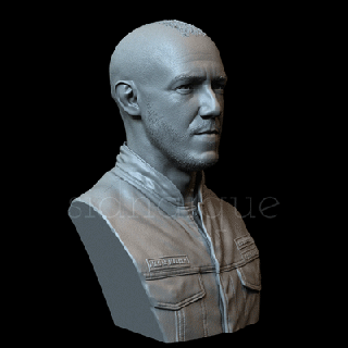 theo Rossi jus sons fils anarchie buste 3dprinting Sidnaique portrait réaliste détaillé art sculpture 3d print model - Mito3D