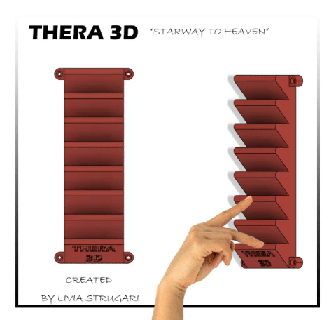 thera 3d stairway hand therapy ladder thera3d physiotherapy ergonomic tool occupational rehabilitation sport fitness health medical exercises palsy 3d print model - Mito3D