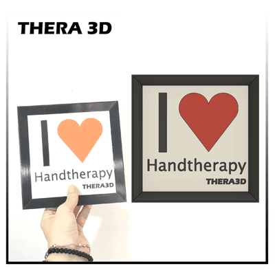 thera 3d parete immagine i amore terapia mano arte professionale dec pannello 3d print model - Mito3D