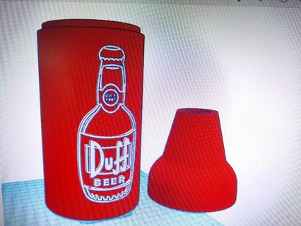 térmico caso bainha Cerveja garrafa 1 duff conservador suporte 3d print model - Mito3D