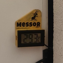 thermomètre titulaire soutien messor fourmis fourmi fourmilière 3d print model - Mito3D