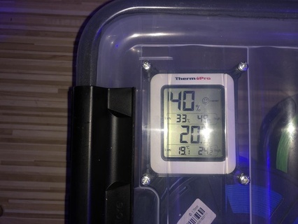 thermopro mount - filament box v11 dry humidity hygrometer tp50 3d printer accessories 3d print model - Mito3D