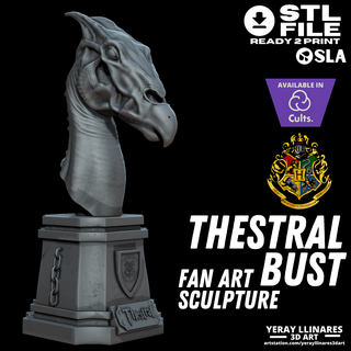 thestral bust - harry potter collection 3d printing model decoration themed room magical creatures fans gift whole body zbrush download printer 3d print model - Mito3D