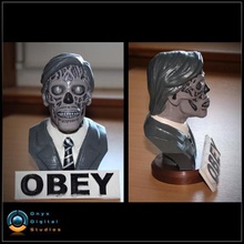 they live bust pose 01 - obey various theylive fanart movie classic horror skull statue sculpure 3d print model - Mito3D