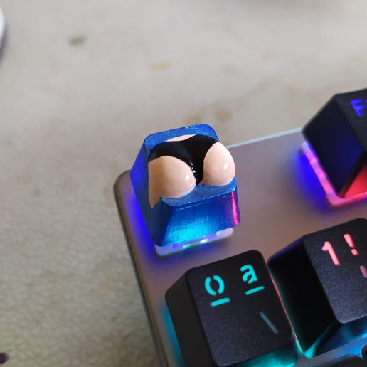 thicc keycap cherrymx thic thiccc pants as pantsu but boot key cap cherry mx mechanic mechanical poto keyboard panties 3D print model - Mito3D