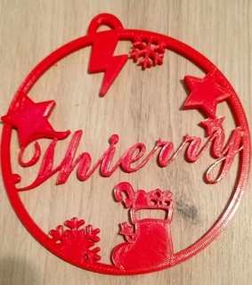 thierry christmas bauble noel 3d print model - Mito3D